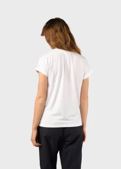 Klitmoller Collective T-shirts-Sigrid tee - White Cream/skyblue