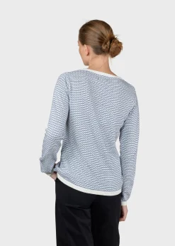 Klitmoller Collective Strick-Silje knit - Cream/ocean Cream/lemonsorbet