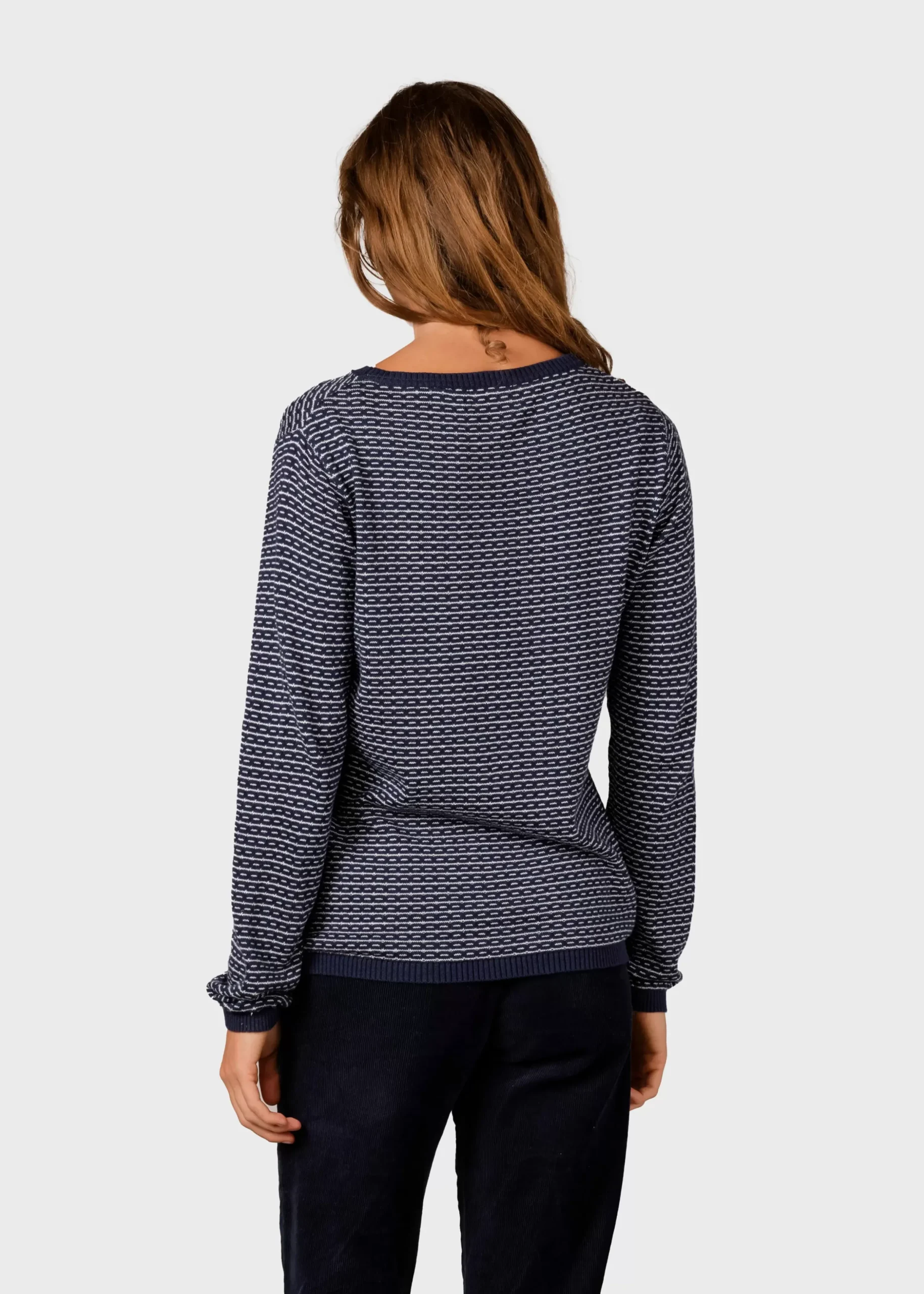 Klitmoller Collective Strick-Silje knit - Navy/cream Cream/lemonsorbet