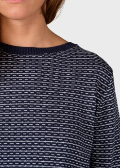 Klitmoller Collective Strick-Silje knit - Navy/cream Cream/lemonsorbet
