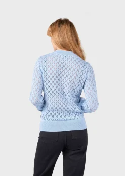 Klitmoller Collective Strick-Sille knit - Light blue Black