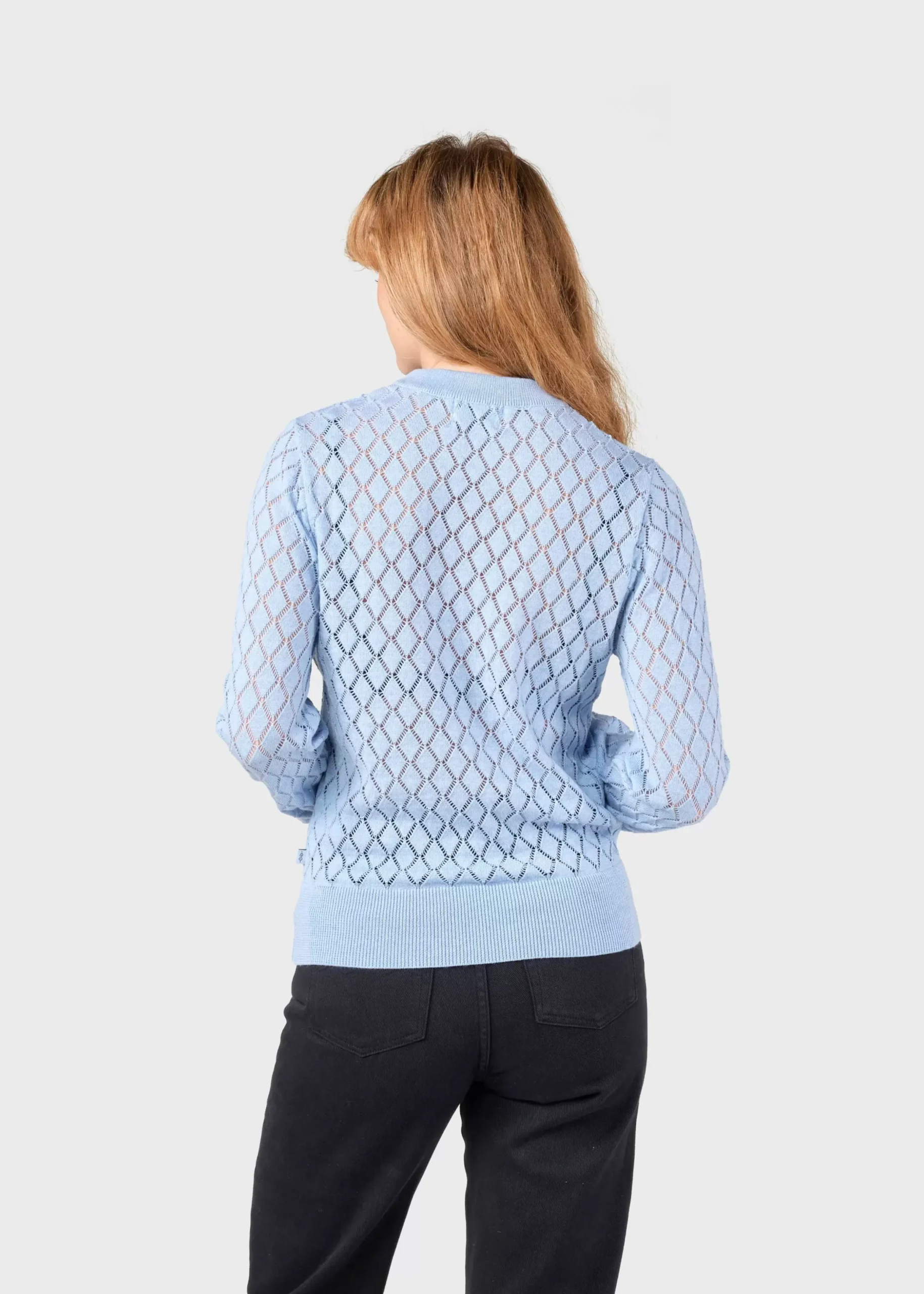 Klitmoller Collective Strick-Sille knit - Light blue Black