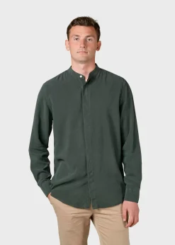 Klitmoller Collective Hemden-Simon lyocell shirt - Olive White