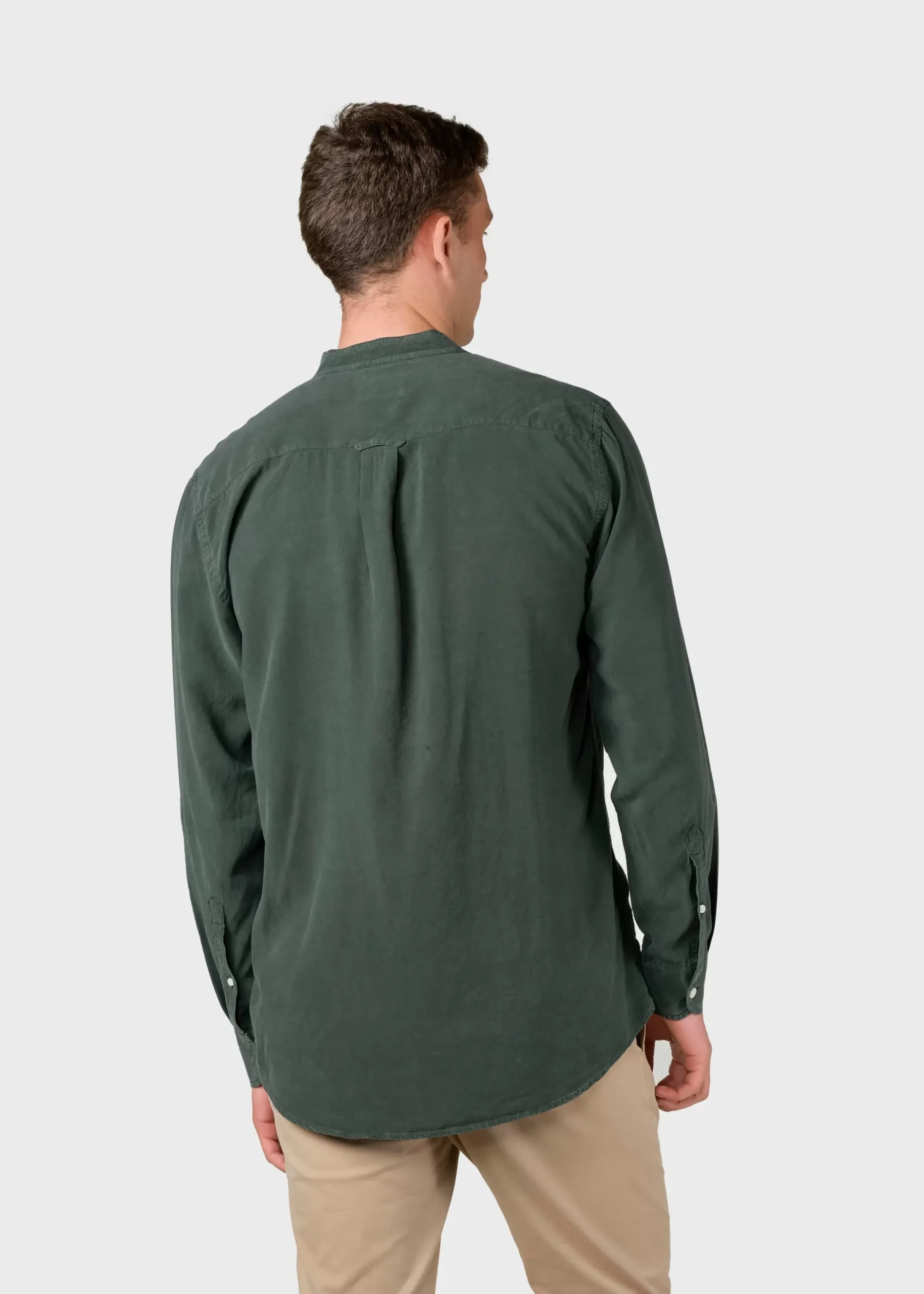 Klitmoller Collective Hemden-Simon lyocell shirt - Olive White