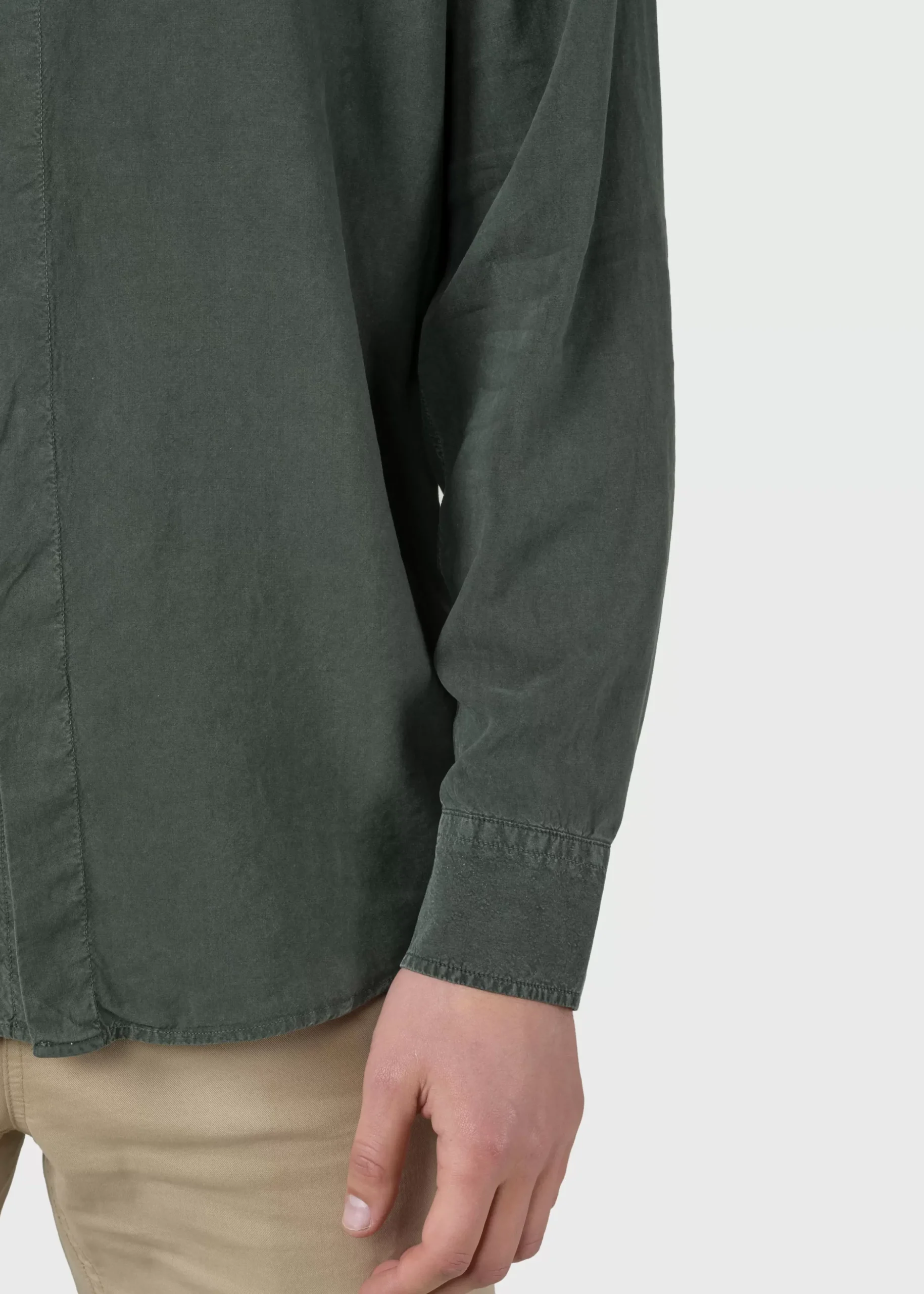 Klitmoller Collective Hemden-Simon lyocell shirt - Olive White