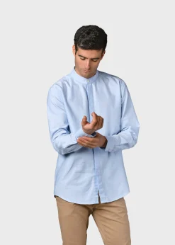 Klitmoller Collective Hemden-Simon shirt - Blue melange White