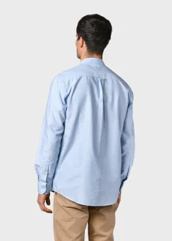 Klitmoller Collective Hemden-Simon shirt - Blue melange White