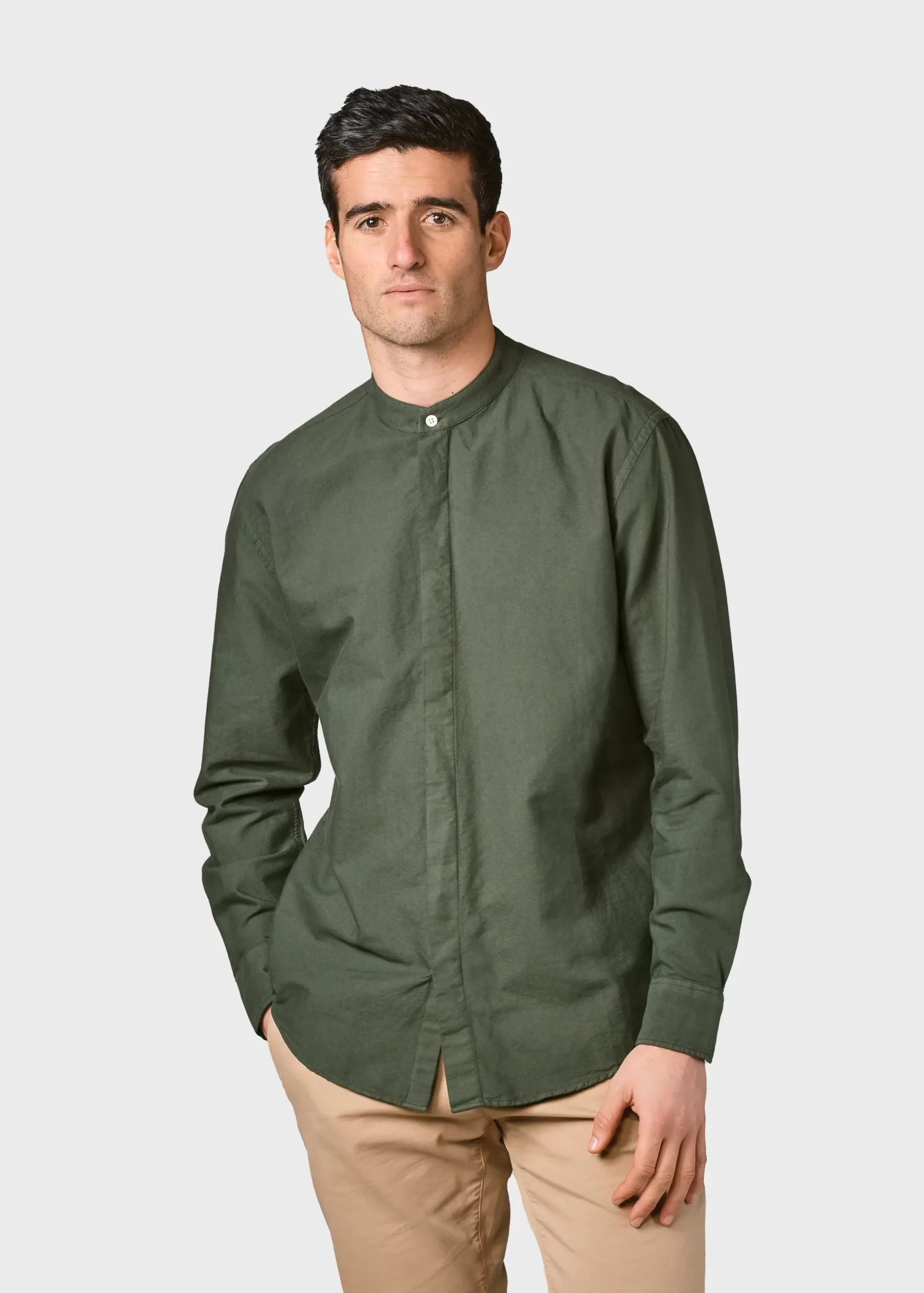 Klitmoller Collective Hemden-Simon shirt - Olive White