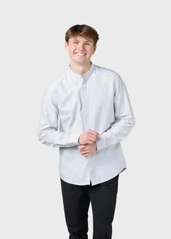 Klitmoller Collective Hemden-Simon striped shirt - White/sand