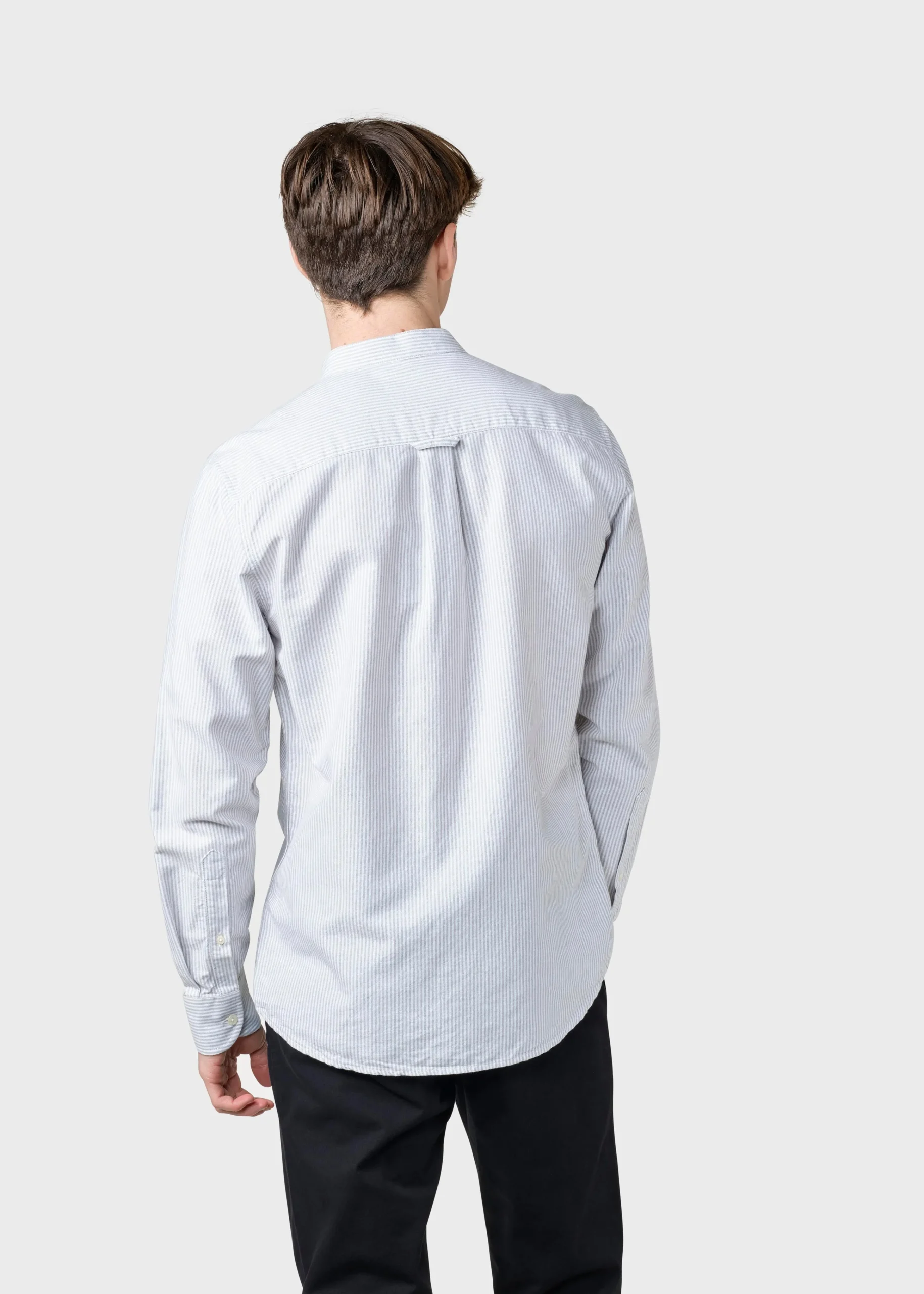 Klitmoller Collective Hemden-Simon striped shirt - White/sand