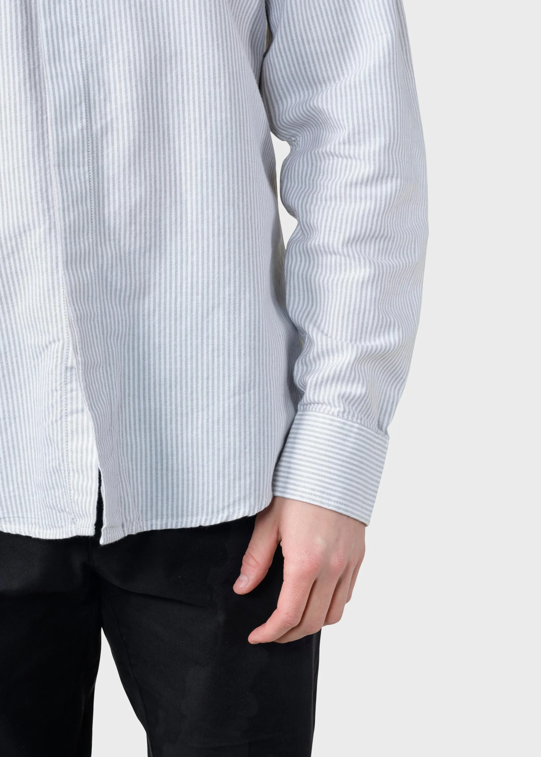 Klitmoller Collective Hemden-Simon striped shirt - White/sand