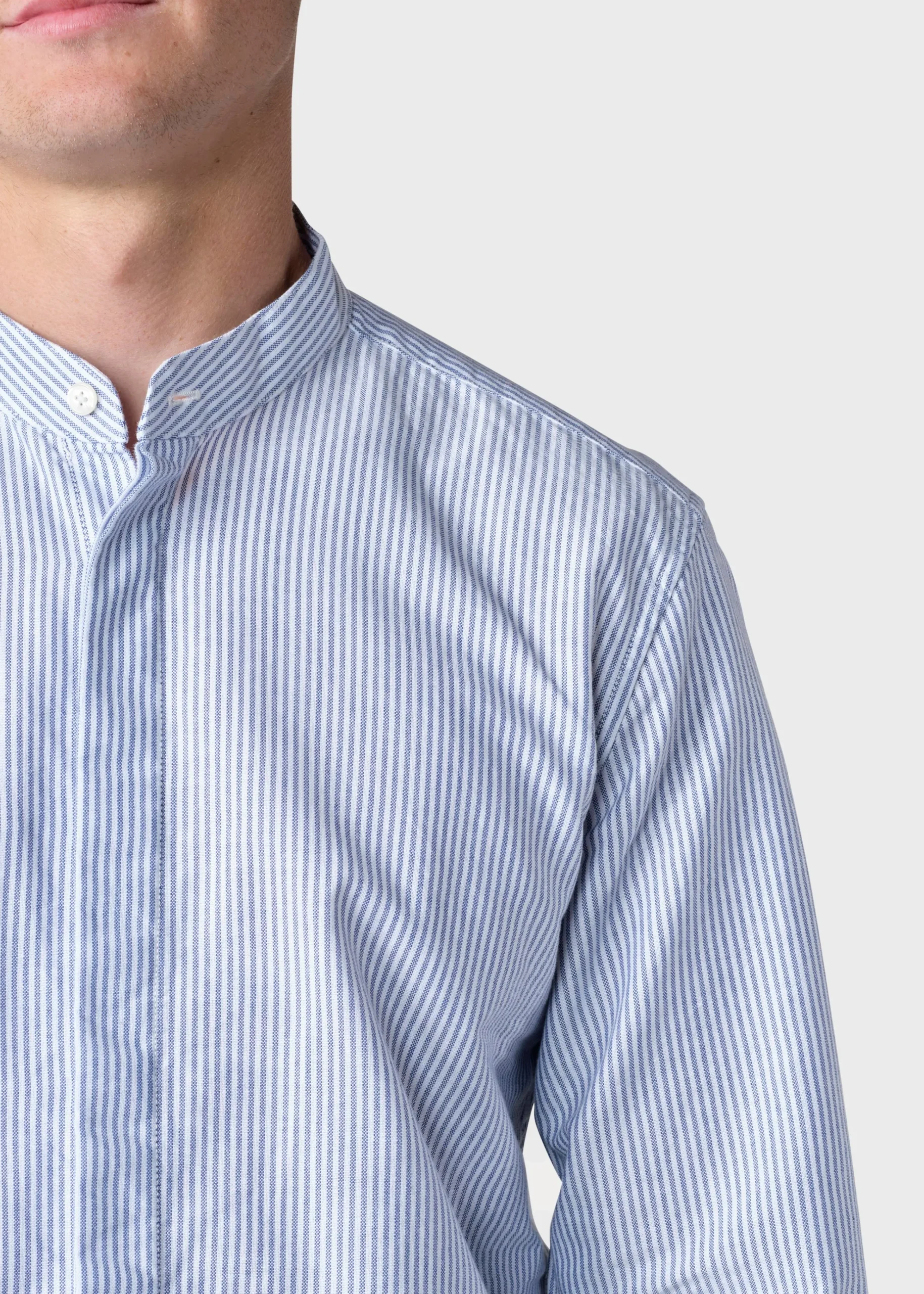 Klitmoller Collective Hemden-Simon striped shirt - White/navy White/sand