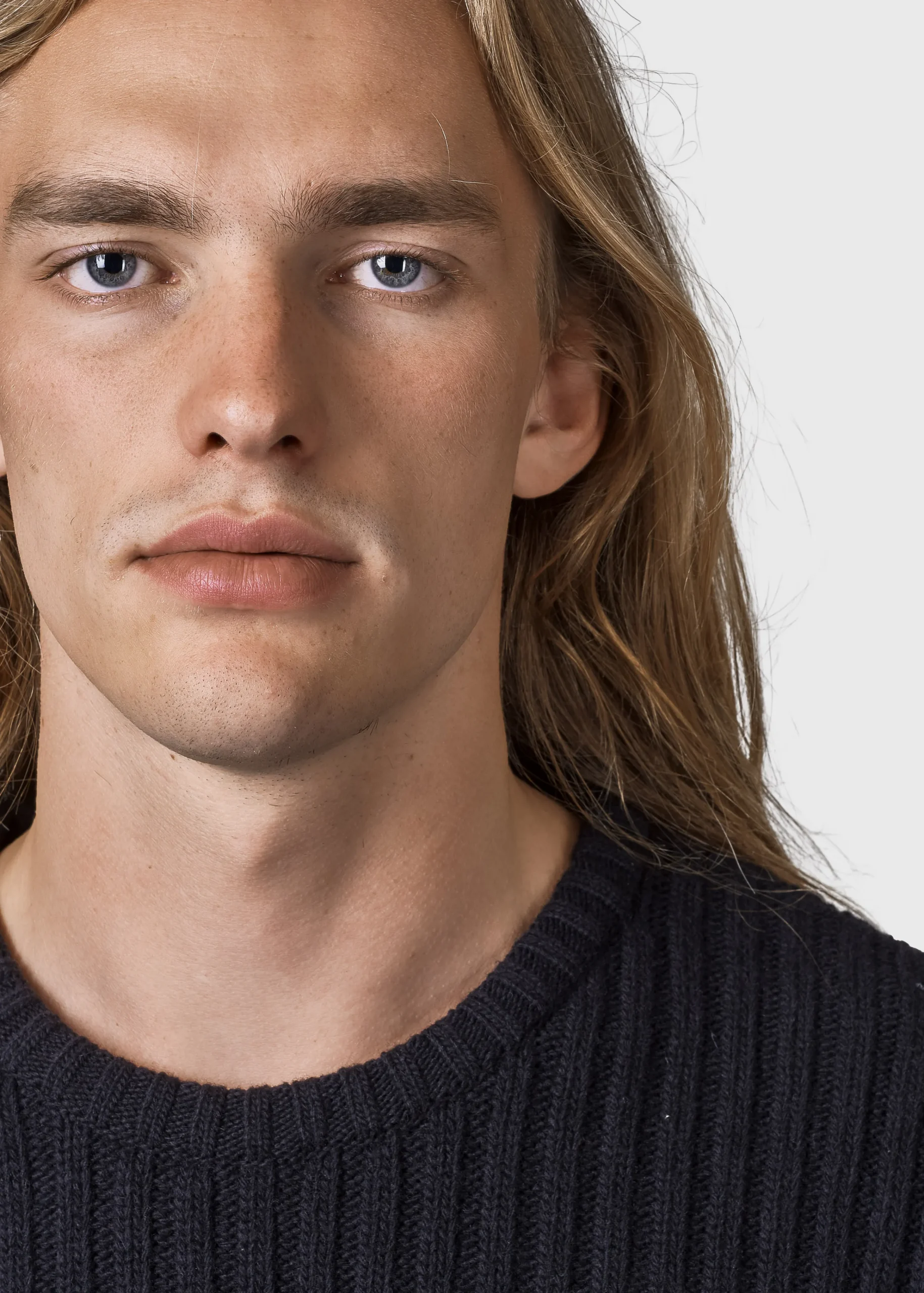 Klitmoller Collective Strick-Søren knit - Black Anthracite