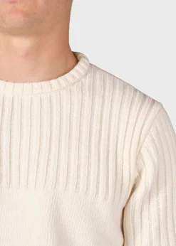 Klitmoller Collective Strick-Søren knit - Cream Anthracite
