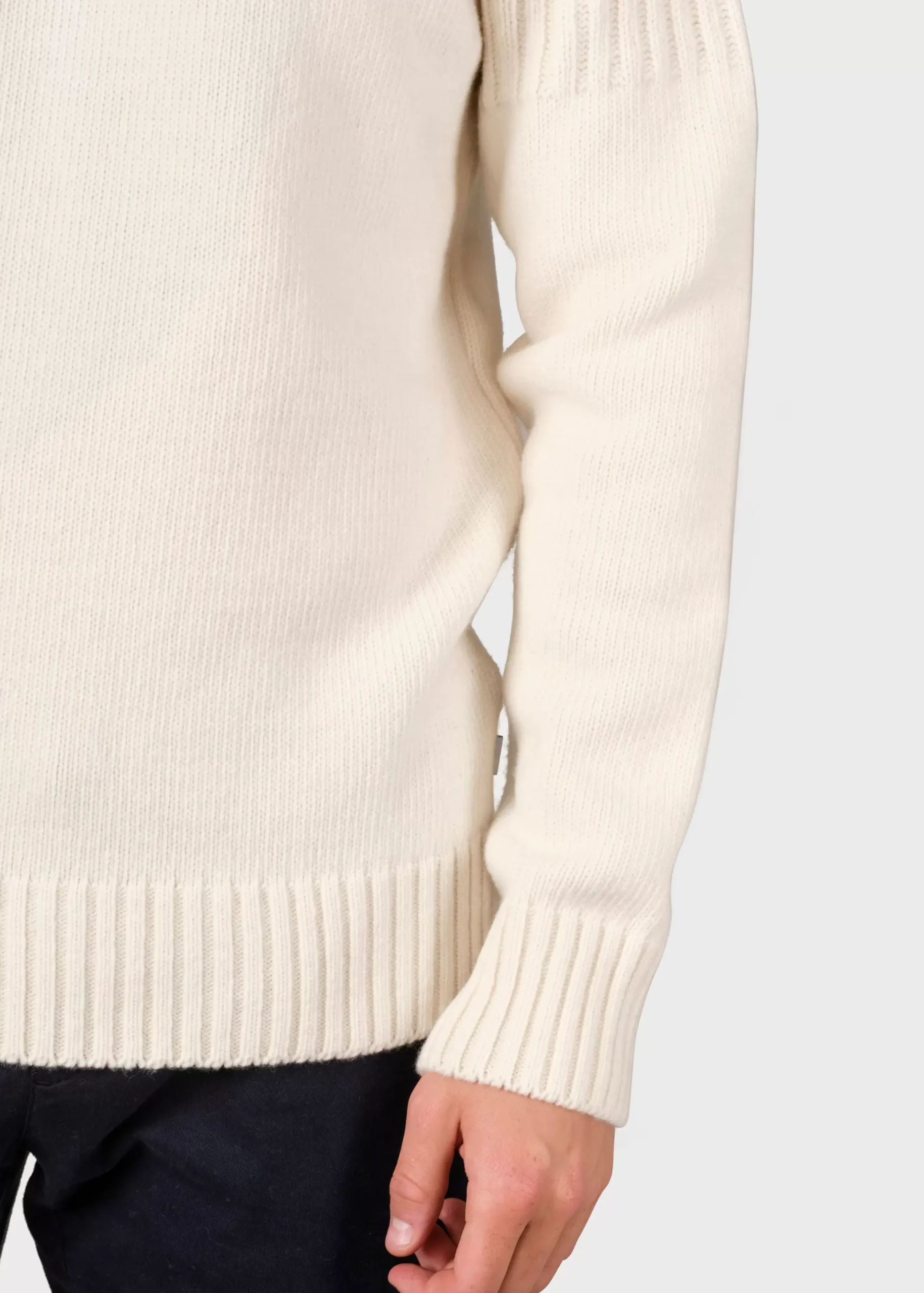 Klitmoller Collective Strick-Søren knit - Cream Anthracite