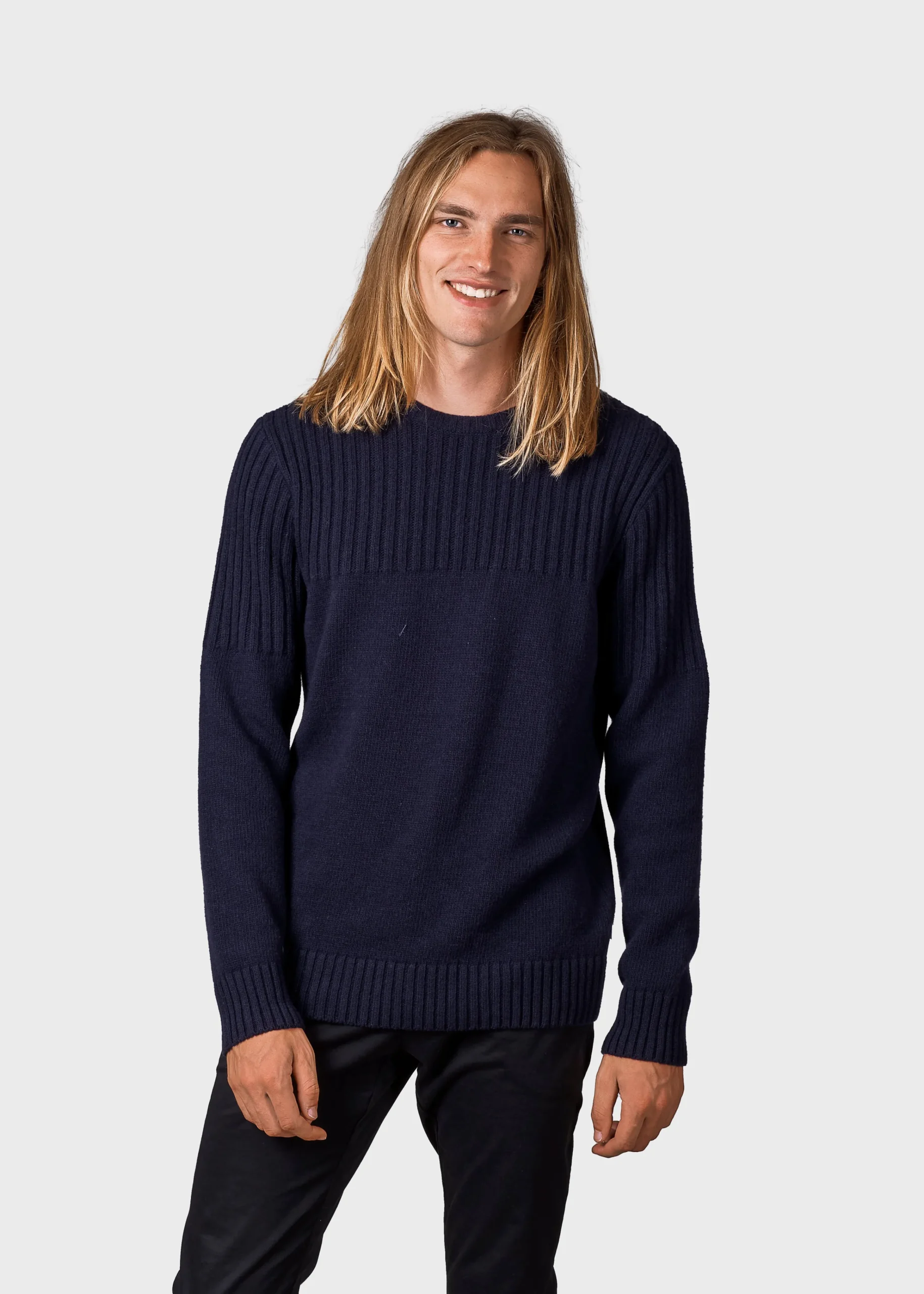 Klitmoller Collective Strick-Søren knit - Navy Anthracite