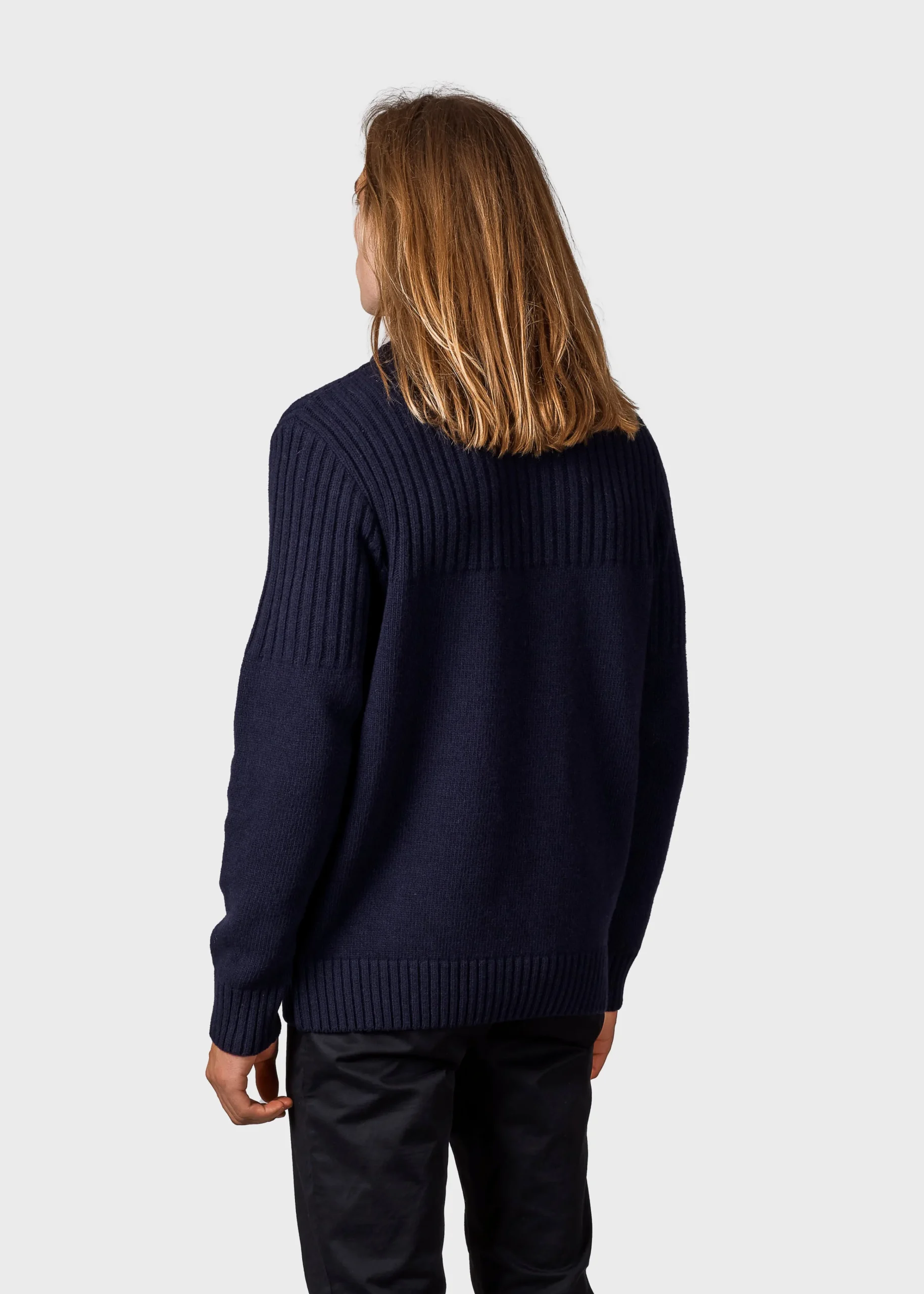 Klitmoller Collective Strick-Søren knit - Navy Anthracite