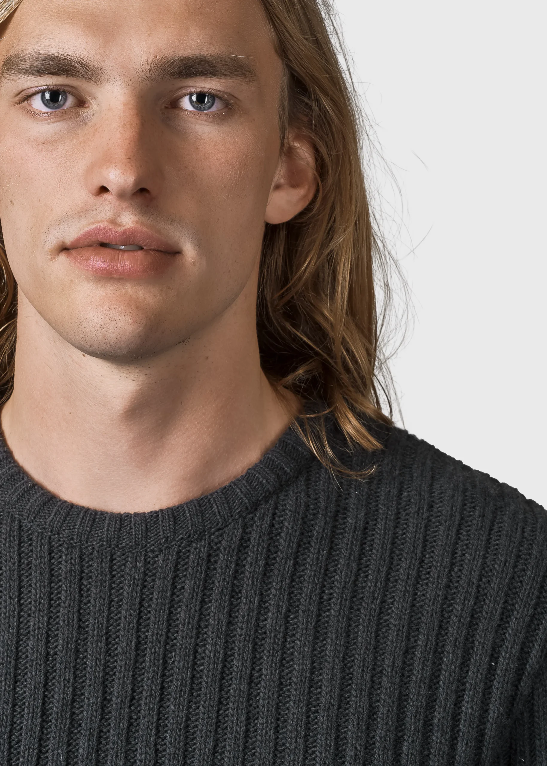 Klitmoller Collective Strick-Søren knit - Olive Anthracite