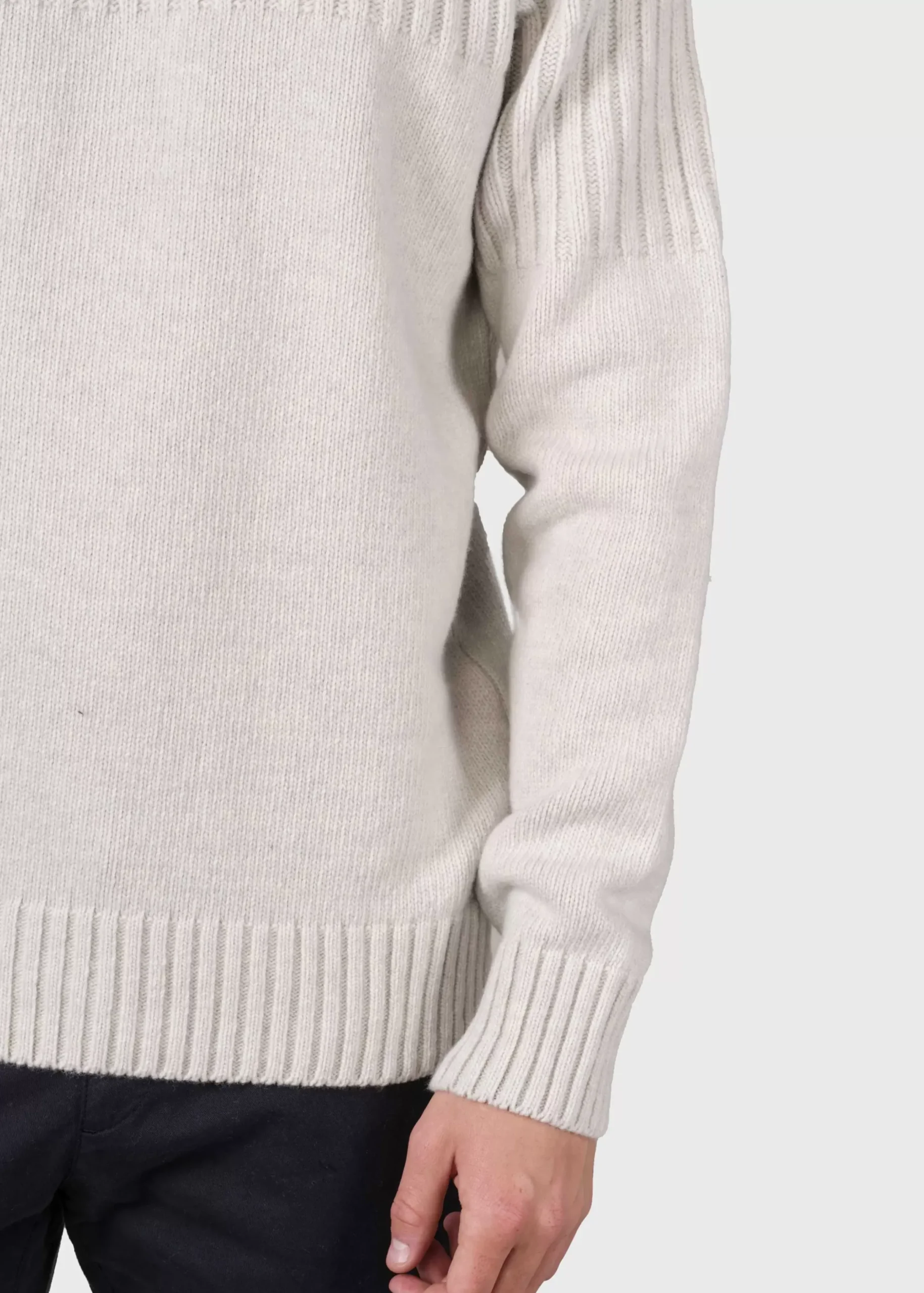 Klitmoller Collective Strick-Søren knit - Pastel grey Anthracite