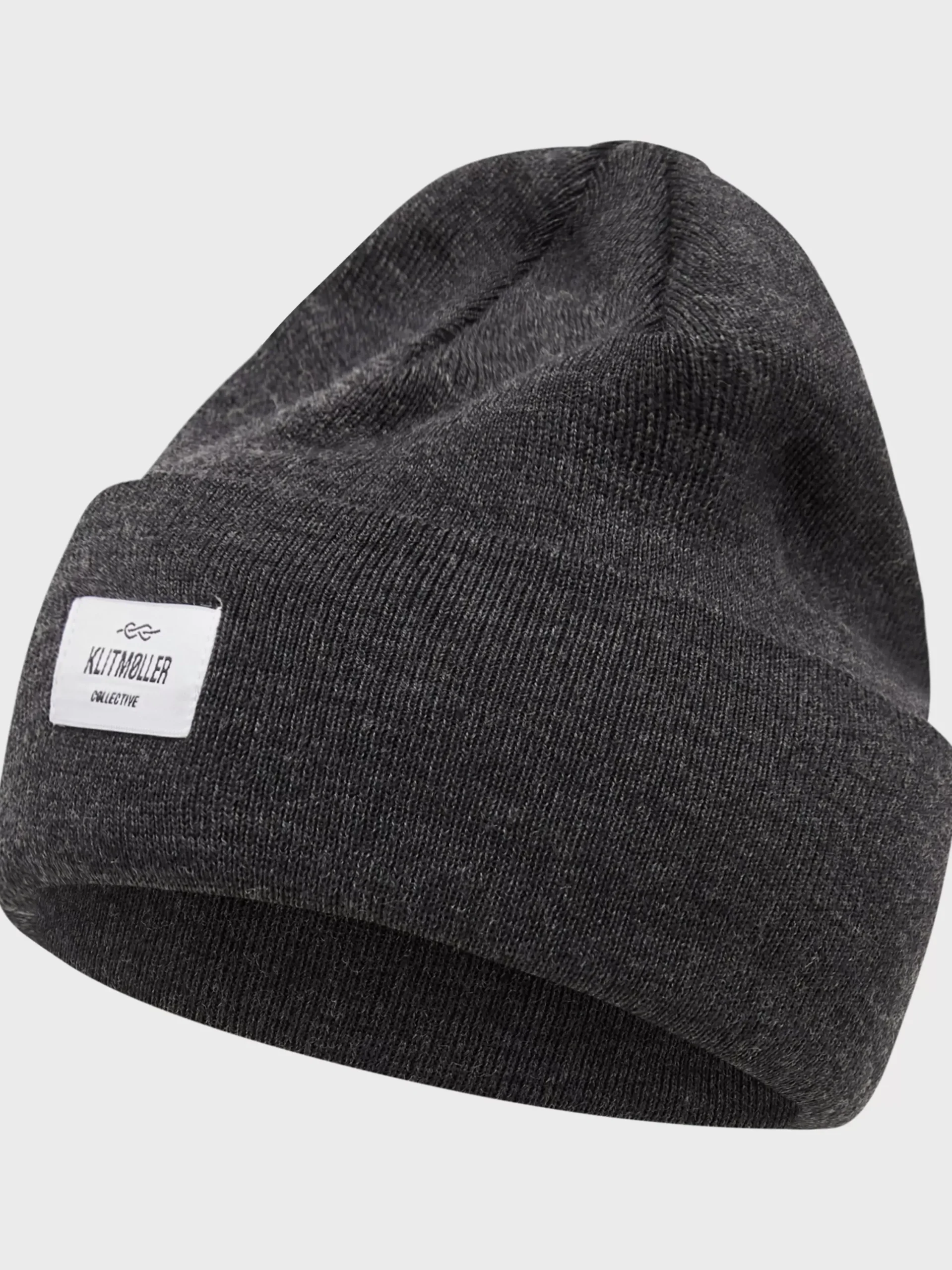 Klitmoller Collective Accessories-Tall beanie - Anthracite MossGreen