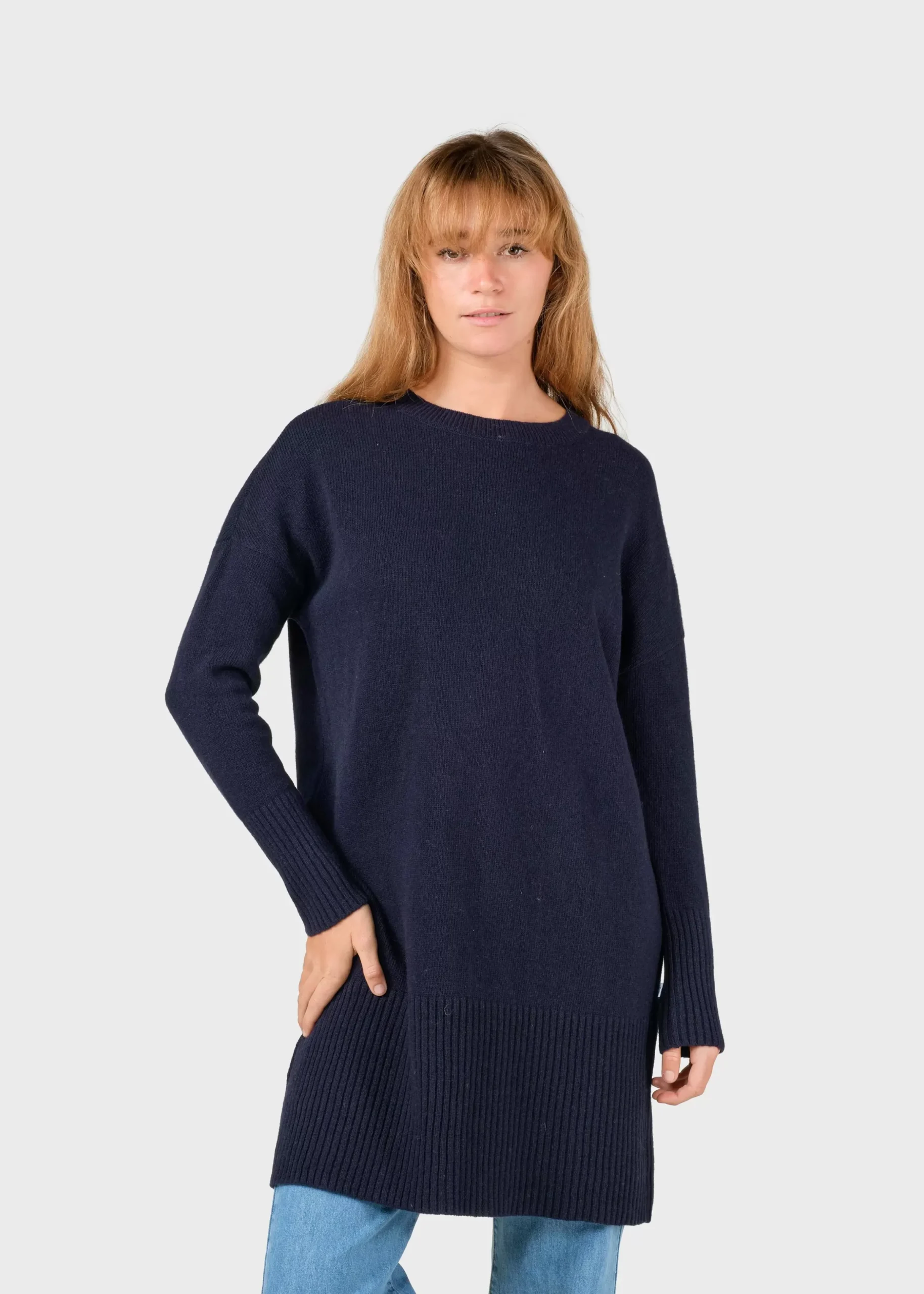 Klitmoller Collective Strick-Thea Knit dress - Navy Pastelgrey