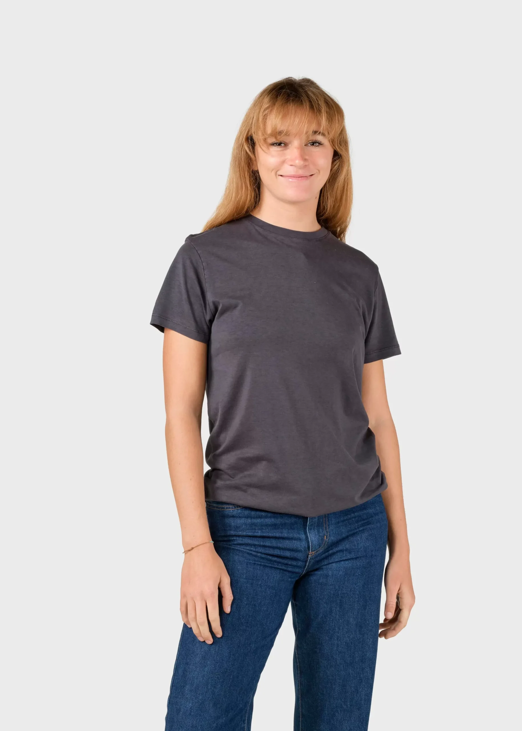 Klitmoller Collective T-shirts-Thelma tee - Anthracite MossGreen