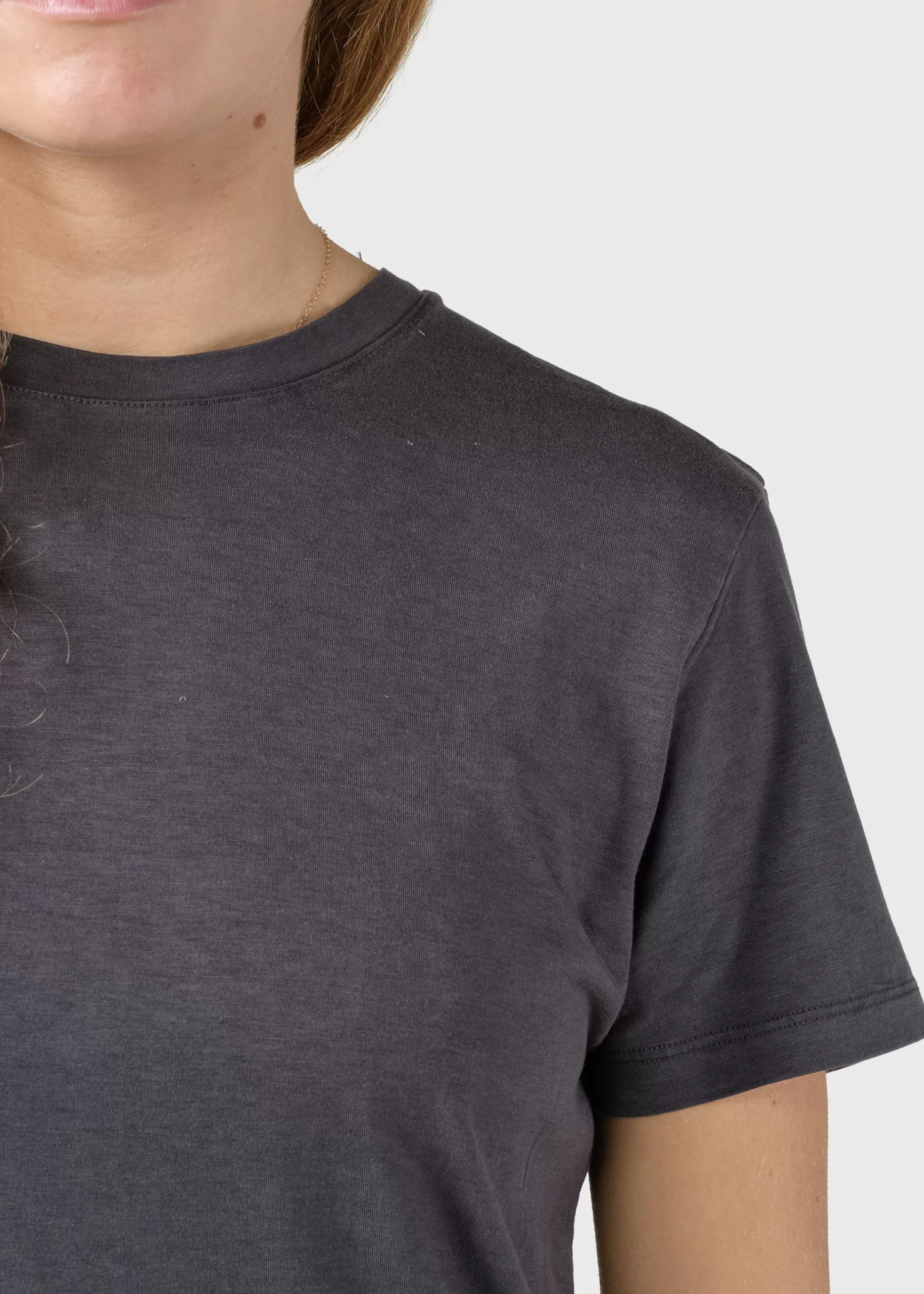 Klitmoller Collective T-shirts-Thelma tee - Anthracite MossGreen