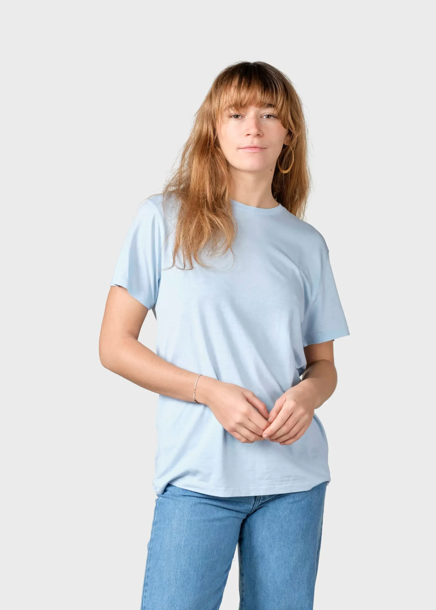 Klitmoller Collective T-shirts-Thelma tee - Light blue MossGreen