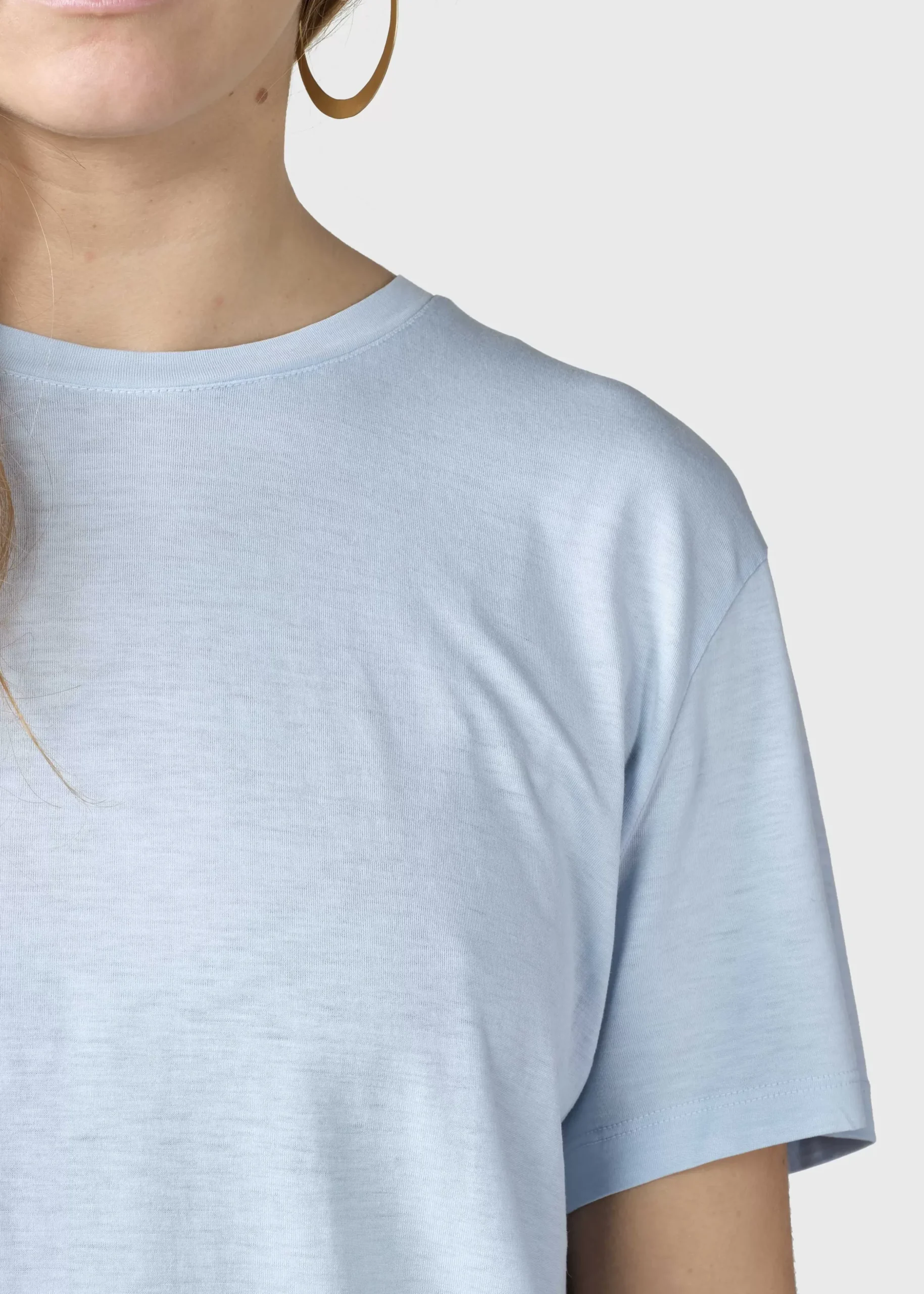 Klitmoller Collective T-shirts-Thelma tee - Light blue MossGreen