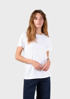 Klitmoller Collective T-shirts-Thelma tee - White MossGreen