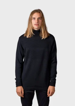 Klitmoller Collective Strick-Thorvald knit - Black Anthracite