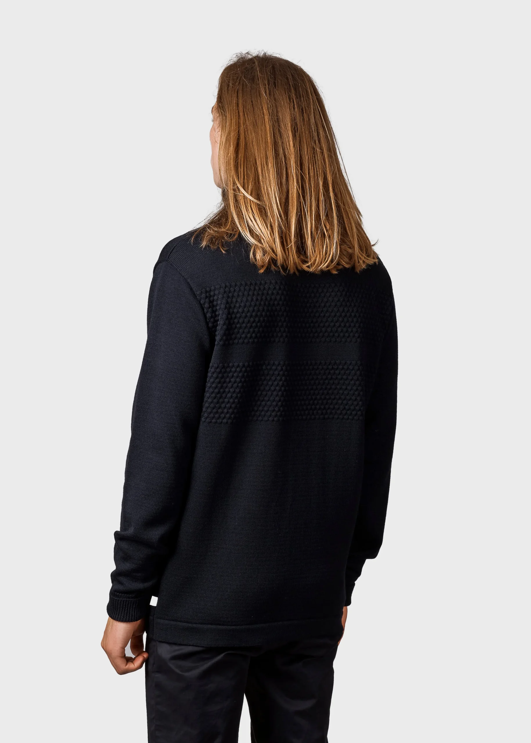 Klitmoller Collective Strick-Thorvald knit - Black Anthracite