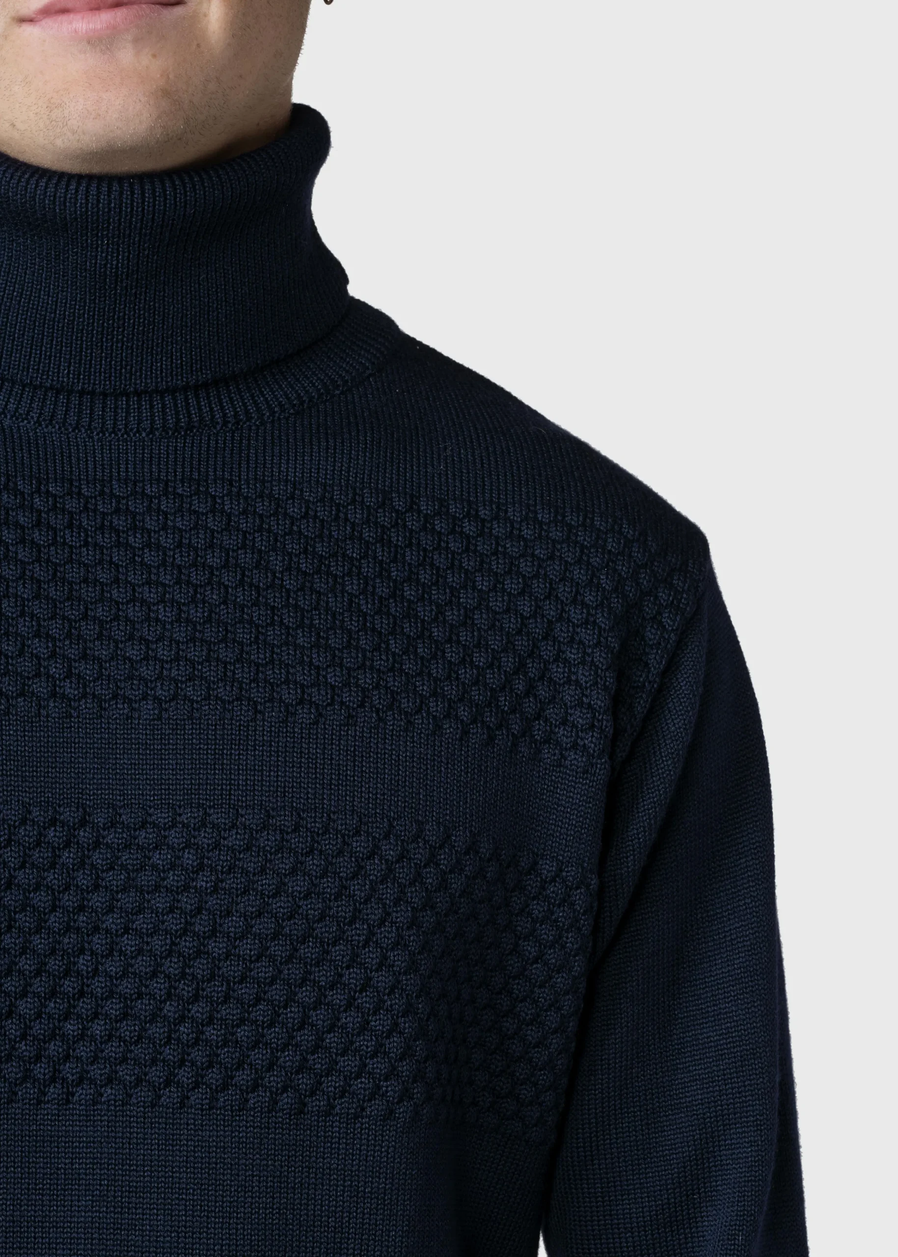 Klitmoller Collective Strick-Thorvald knit - Navy Anthracite