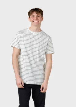 Klitmoller Collective T-shirts-Tom tee - Cream/moss green Cream/sage
