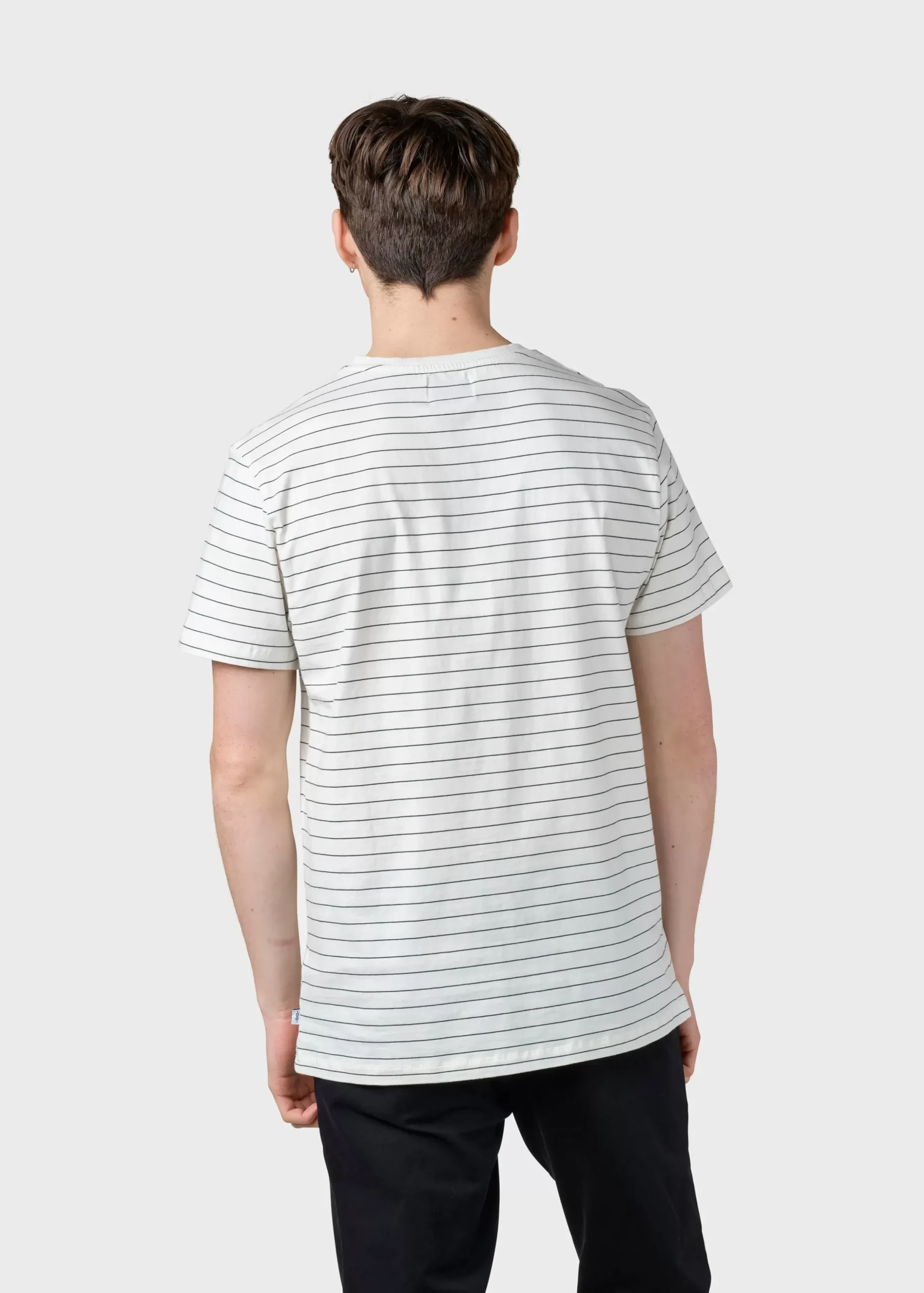 Klitmoller Collective T-shirts-Tom tee - Cream/moss green Cream/sage