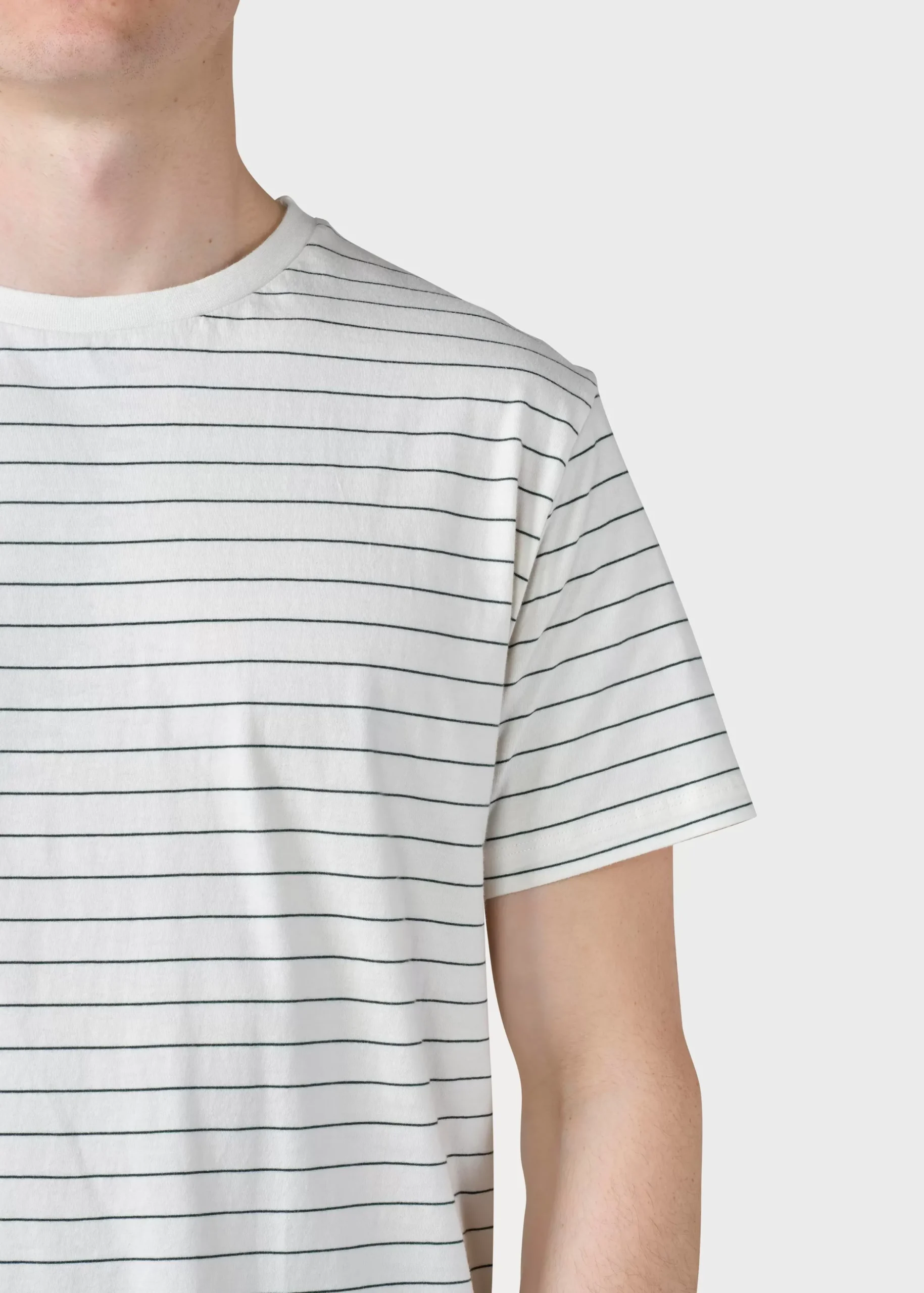 Klitmoller Collective T-shirts-Tom tee - Cream/moss green Cream/sage