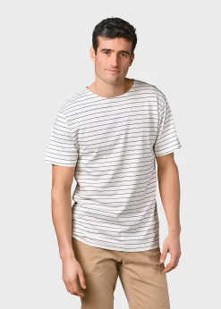 Klitmoller Collective T-shirts-Tom tee - Cream/navy Cream/sage