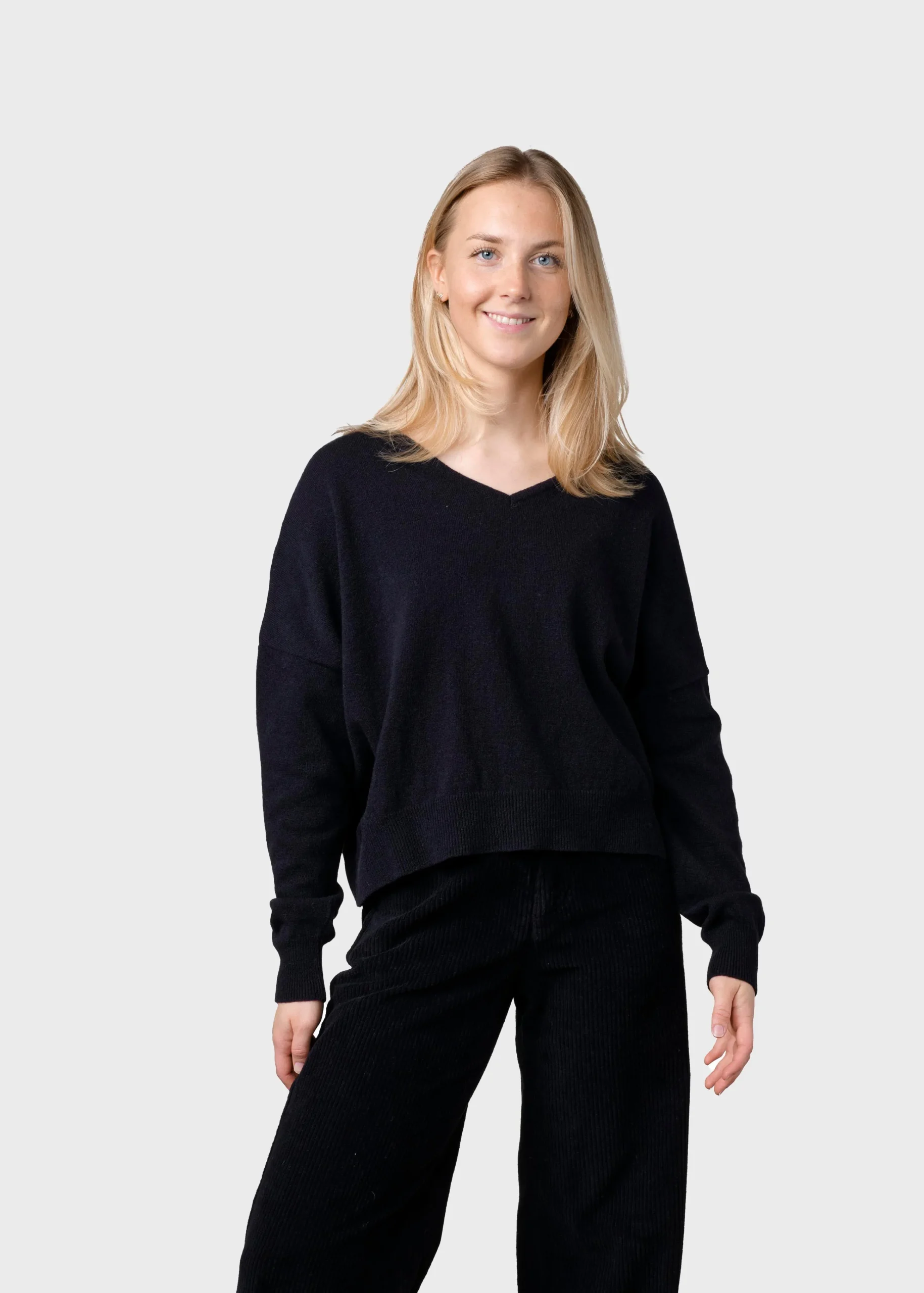 Klitmoller Collective Strick-Vanessa knit - Black Clayred