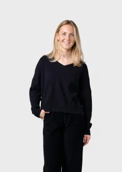 Klitmoller Collective Strick-Vanessa knit - Black Clayred