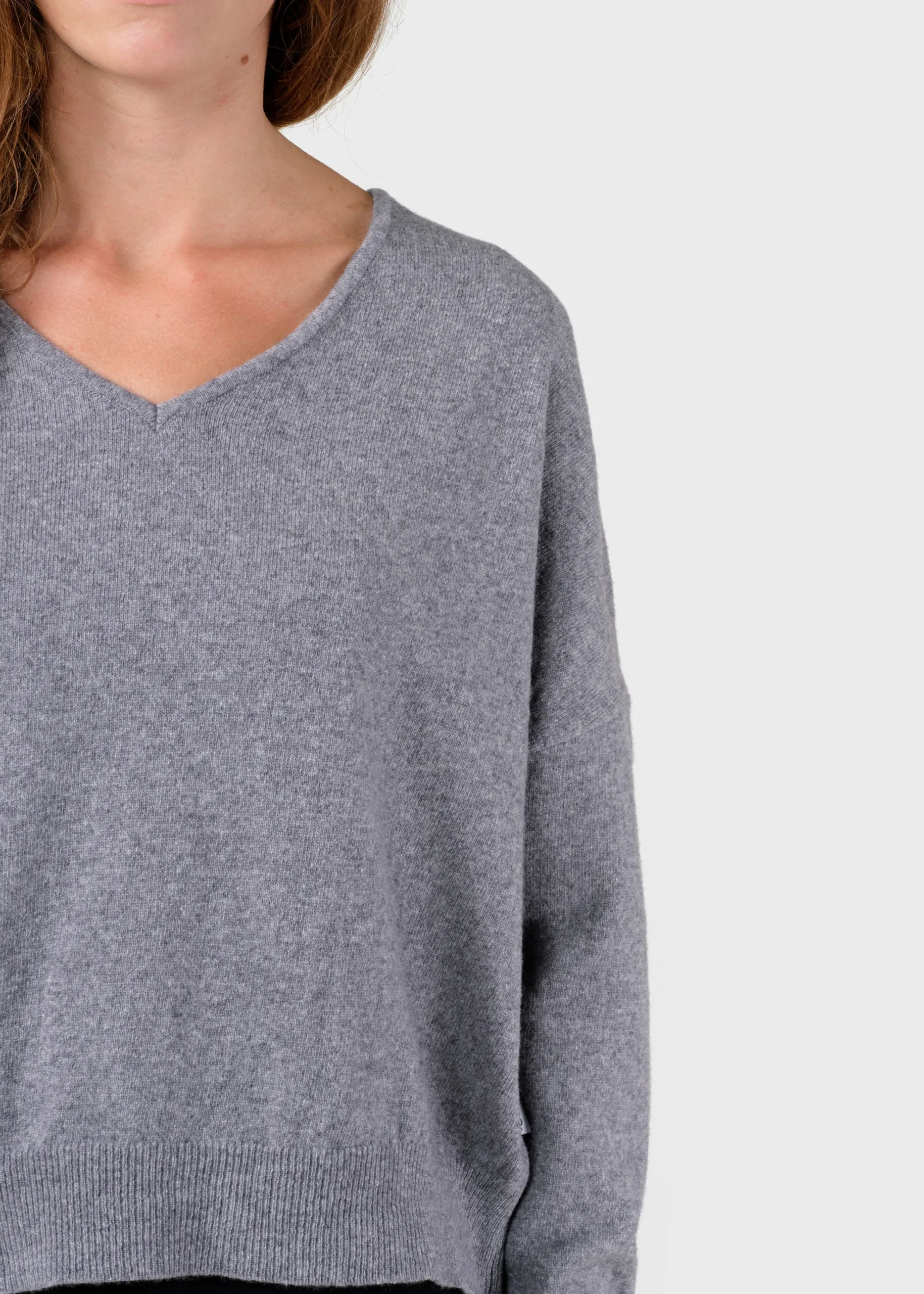 Klitmoller Collective Strick-Vanessa knit - Light grey Clayred