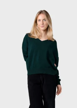 Klitmoller Collective Gebürstete Merinowolle-Vanessa knit - Moss Green Clayred