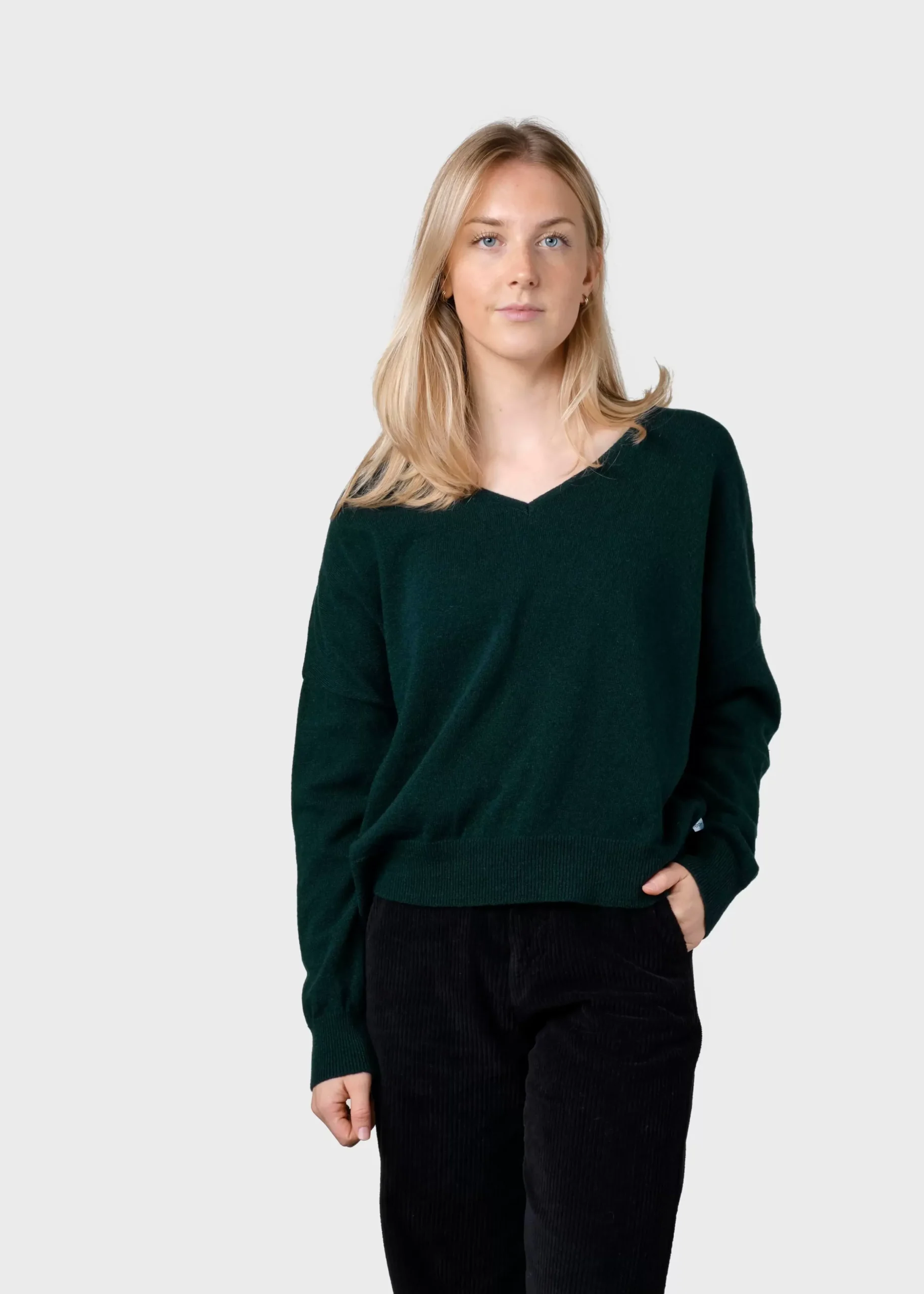 Klitmoller Collective Gebürstete Merinowolle-Vanessa knit - Moss Green Clayred