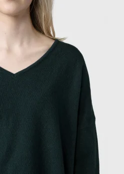 Klitmoller Collective Gebürstete Merinowolle-Vanessa knit - Moss Green Clayred