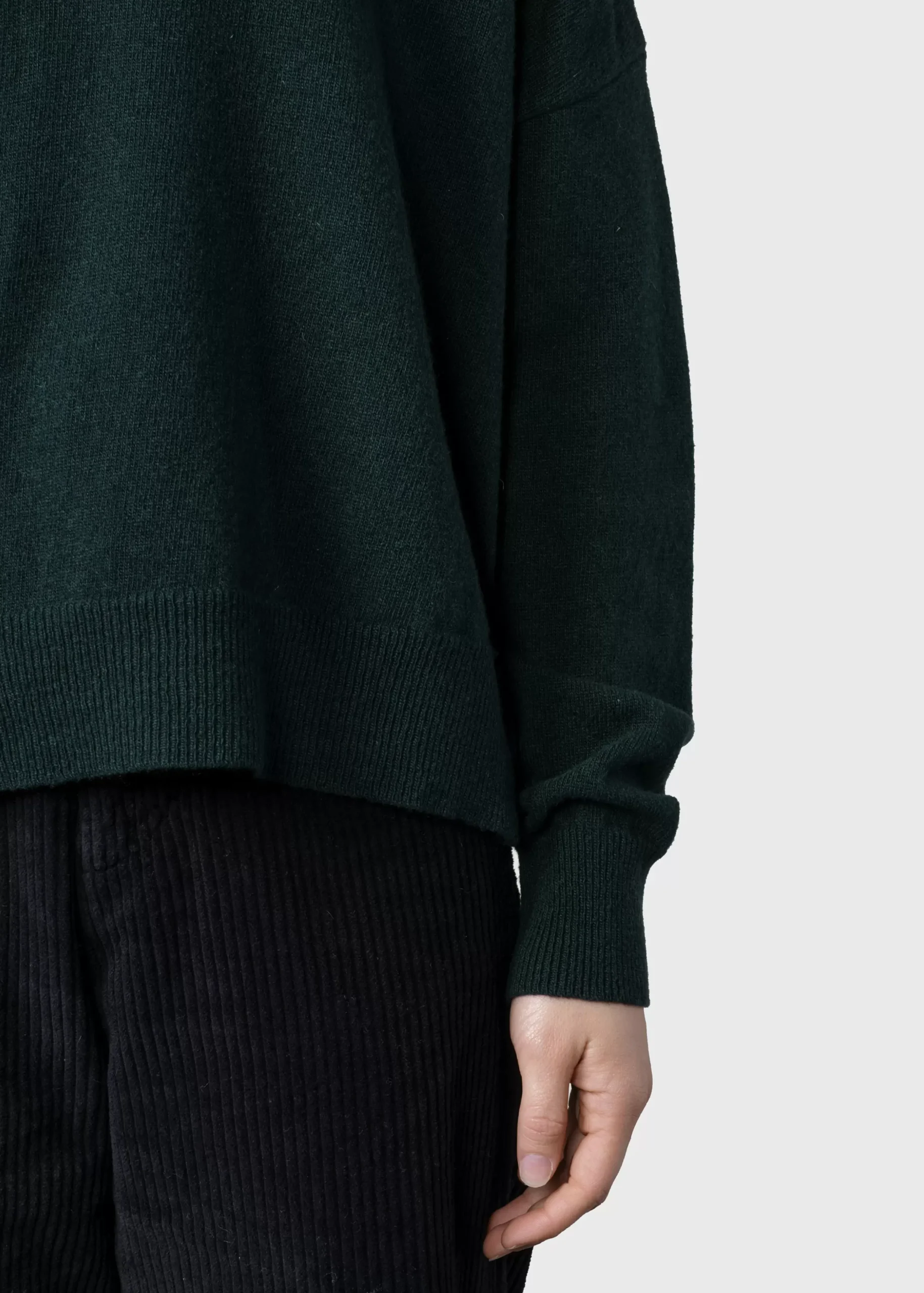 Klitmoller Collective Gebürstete Merinowolle-Vanessa knit - Moss Green Clayred
