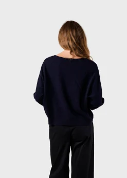 Klitmoller Collective Strick-Vanessa knit - Navy Clayred