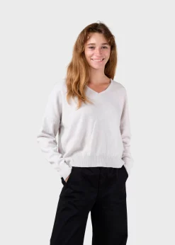 Klitmoller Collective Strick-Vanessa knit - Pastel grey Clayred