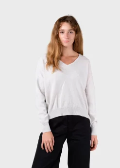 Klitmoller Collective Strick-Vanessa knit - Pastel grey Clayred