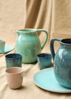 Klitmoller Collective Keramik-Water jug - Light blue Concrete