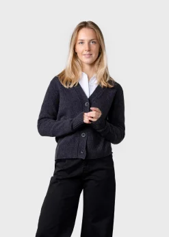 Klitmoller Collective Strick-Wilma knit cardigan - Anthracite Black
