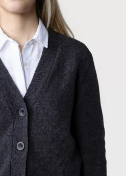 Klitmoller Collective Strick-Wilma knit cardigan - Anthracite Black